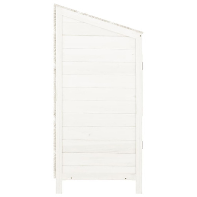 Szopa ogrodowa, biała, 55x52x112 cm, lite drewno jodłowe