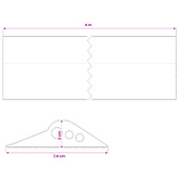 Uszczelka podłogowa do garażu Czarny 74 x 20 mm 4 m Guma EPDM