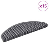 Samoprzylepne maty na schody 15 pcs Szary 65 x 21 x 4 cm