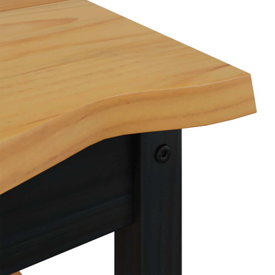 Stolik boczny EKAI Czarny 50 x 50 x 45,5 cm Lite drewno sosnowe