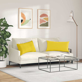 Poduszki na sofę 2 pcs Jasnożółty 80 x 40 cm tkanina