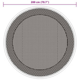 Dywan na zewnątrz, zielony, ?200 cm, PP vidaXL