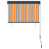 vidaXL Roleta zewnętrzna, 100x250 cm, żółto-niebieska