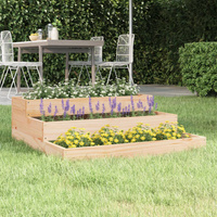 vidaXL Donica, 78x78x27 cm, lite drewno sosnowe