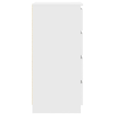 Komoda z szufladami Biała 37,5x35x99 cm Drewno klejone