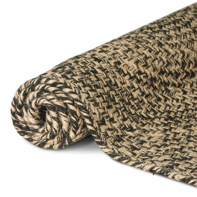 Dywany pokojowe Naturalny i czarny 120 x 120 cm Juta
