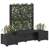 Ławka ogrodowa Kopenhaga antracytowy 173 x 49 x 135,5 cm PP