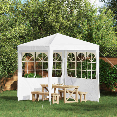 Ściana boczna namiotu na imprezy 2 pcs 200 x 195 cm Biały
