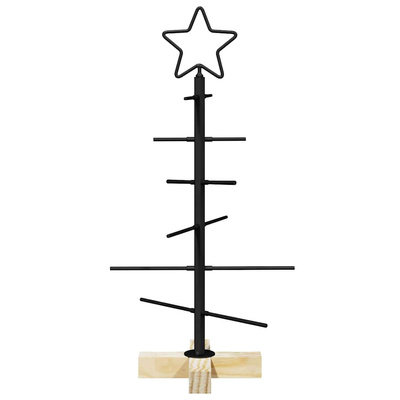 Metalowa choinka świąteczna z podstawą Czarny 59,5 cm