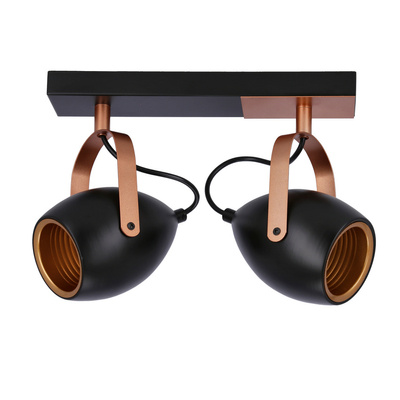Lampa czarno-miedziana regulowana spot E14 2x40W Anica 92-81797