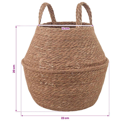 Doniczka z uchwytami 2 pcs naturalny ? 22 x 20 cm