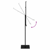 Stoiska na targi Czarny 26,5 x 26,5 x 150 cm Stal