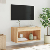 vidaXL Szafka pod TV, z oświetleniem LED, dąb sonoma, 60x30x30 cm