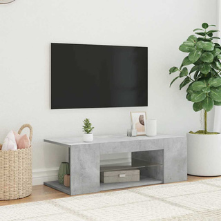 Szafka pod TV z oświetleniem LED, szarość betonu, 90x39x30 cm