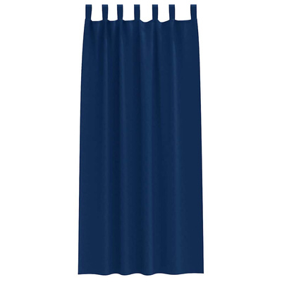 Firany blackout z kółkami 2 pcs Ciemnoniebieski 245 x 140 cm