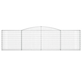 Kosze gabionowe, 9 szt, 400x30x100/120 cm, galwanizowane żelazo
