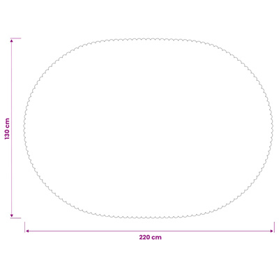 Obrus stołowy 5 szt. Owalny Beżowy 130 x 220 cm