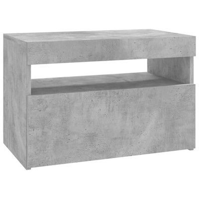 vidaXL Szafka pod TV z oświetleniem LED, szarość betonu, 60x35x40 cm