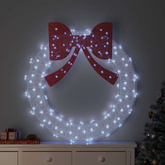 Wianek z 150 diodami LED Zimna biel 120 cm Akryl