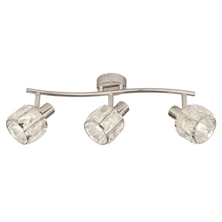 Lampa sufitowa Dubai listwa ze szklanymi kloszami 3-punktowa do salonu