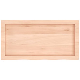 Półka, 80x40x(2-4) cm, surowe lite drewno dębowe