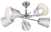 Lampa sufitowa chromowa abażur z tkaniny 5x40W Vox Candellux 35-70630