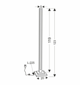 alset lampa podłogowa drewno buk + srebrny 1x18w led 4000