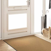 Dywanik wejściowy Kremowy i czarny 120 x 250 cm Poliamid i PVC
