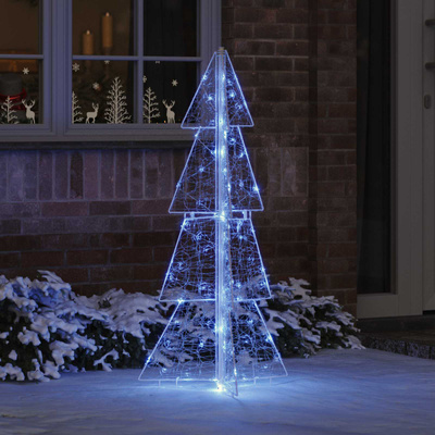 Choinka z 100 diodami LED Niebieski 120 cm Akryl