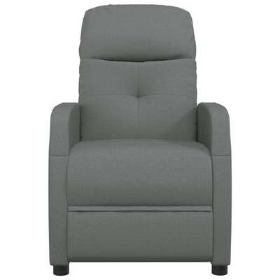Podnoszony fotel masujący, ciemnoszary, tkanina vidaXL