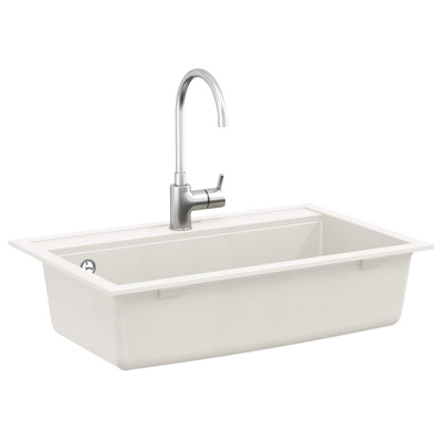 Zlew Granit 795 x 505 mm Biały