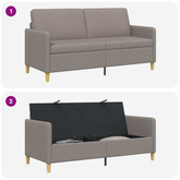 Sofa z miejscem do przechowywania Ciemnoszary 172 x 78 x 87 cm