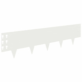Krawężnik do trawnika 20 szt. 100 x 25 cm Stal Biały