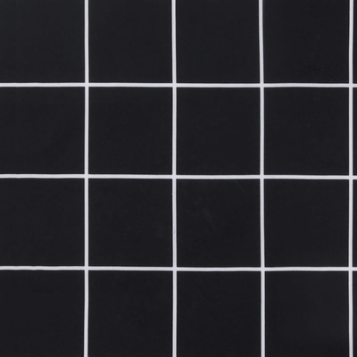 Poduszka na ławkę ogrodową, czarna w kratkę, 120x50x7 cm