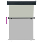Markiza boczna na balkon, 125 x 250 cm, szara