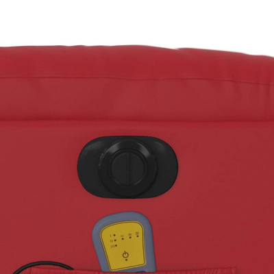 vidaXL Rozkładany fotel masujący, elektryczny, czerwony, ekoskóra