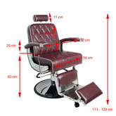 Gabbiano fotel barberski Imperial bordowy 112451