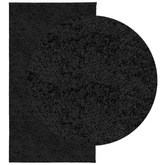 vidaXL Dywan z długim włosiem PAMPLONA, czarny, 80x150 cm