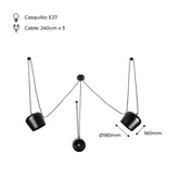 Nowoczesna Lampa Wisząca 3x?30cm Abruzzo Rittoro