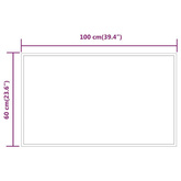 vidaXL Lustro łazienkowe z LED, 100x60 cm