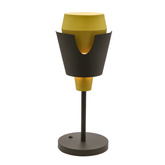 Lampka nocna Falun czarno-żółta metalowa nowoczesna E27