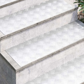 Stopień Prostokątny 4 pcs Srebrny 90 x 30 cm Aluminium