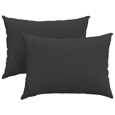 Poduszki na sofę 2 pcs Czarny 70 x 50 cm tkanina