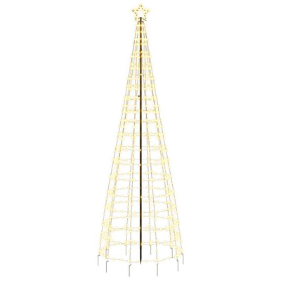 vidaXL Choinka z lampek, z kołkami, 570 ciepłych białych LED, 300 cm
