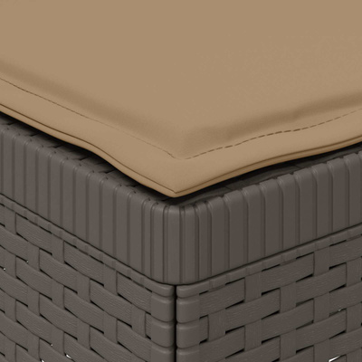Sofa Ogrodowa 1-osobowa z Poduszkami w Wyglądzie Rattanowym PP