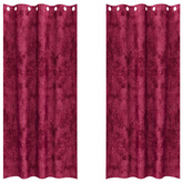 Zasłony z weluru 2 pcs Czerwone wino 260 x 140 cm Aksamit