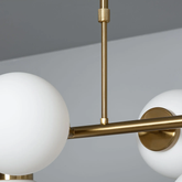 Lampa Wisząca Kule Mleczne Złota Abruzzo Liguria 6xE27