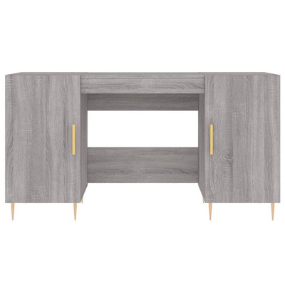 vidaXL Biurko, szary dąb sonoma, 140x50x75 cm, materiał drewnopochodny