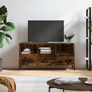 vidaXL Szafka pod TV, przydymiony dąb, 102x36x50 cm