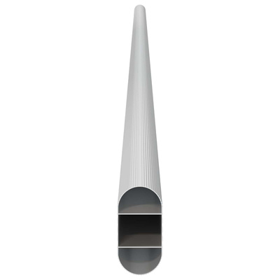 Drążek do szafy 12 pcs Srebrny 864 x 15 x 29 mm Stop Aluminium